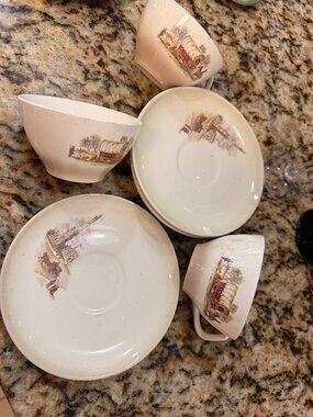 1870 Chicago Water Tower Collector Set of Plates - Mid American Heritage